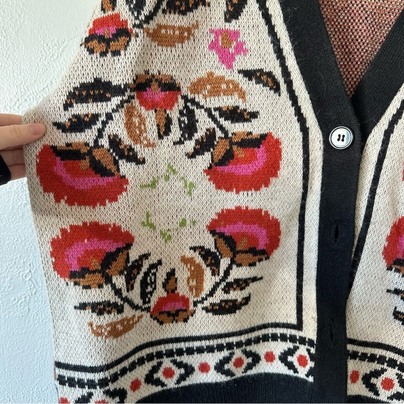 Farm RIO Sand Palms Paradise knit cardigan size medium - Picture 7 of 9